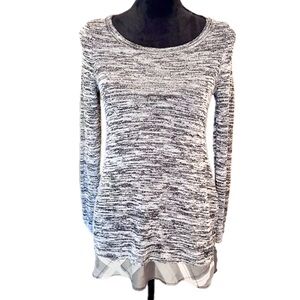 PRINCESS VERA WANG Heathered Gray Sweater Faux Two-fee Women’s Sz Small